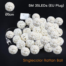 Load image into Gallery viewer, Rattan Ball String Lights