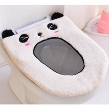 Load image into Gallery viewer, Cartoon Washable Toilet Mat Portable Toilet Seat Cover Warmer Bathroom Accessories Plush Toilet Cushion
