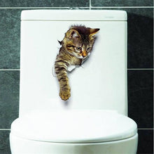 Load image into Gallery viewer, 3D Cat Toilet Sticker