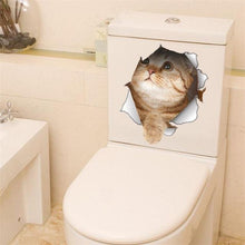 Load image into Gallery viewer, 3D Cat Toilet Sticker