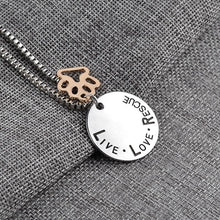 Load image into Gallery viewer, Rescue Paw Print Necklace
